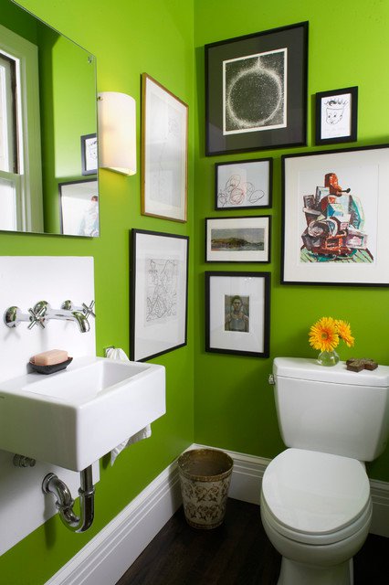 дизайн ванной комнате зеленом цвете