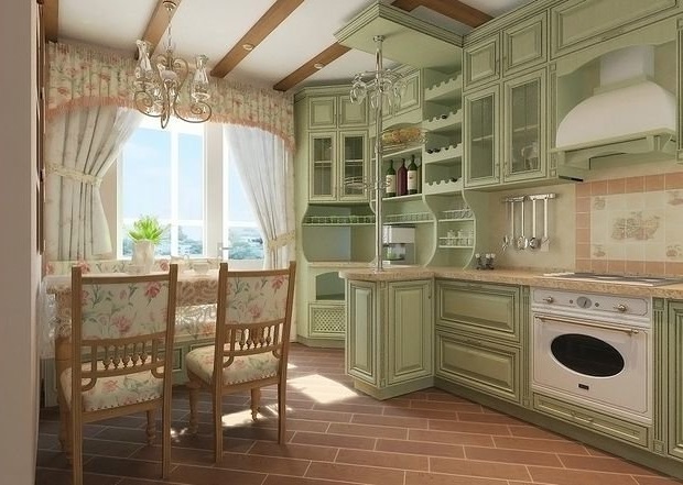 интерьер кухни в стиле прованс фото