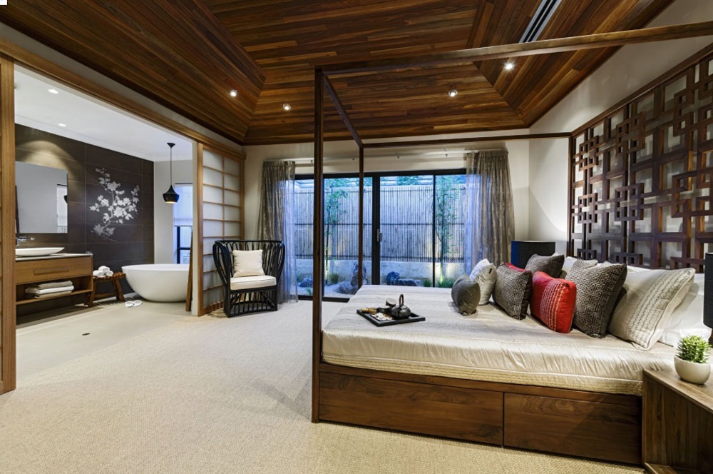 интерьер спальни в японском стиле фото