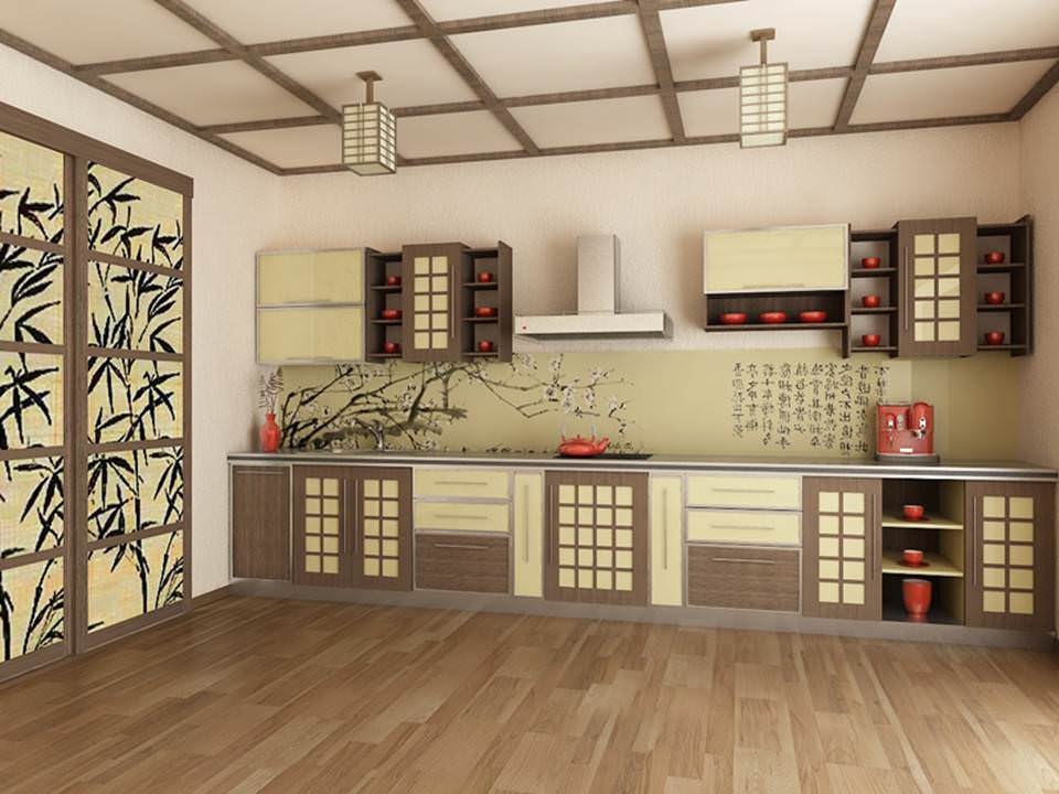 интерьер кухни в японском стиле фото