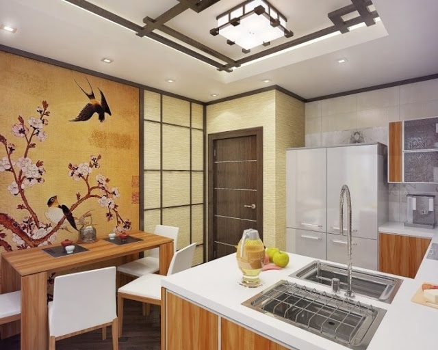 интерьер кухни в японском стиле фото