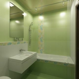 салатовая ванная комната фото