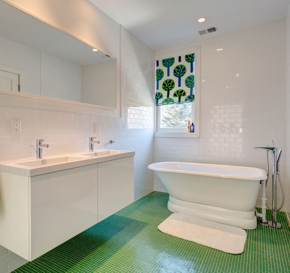 зелена ванна кімната фото