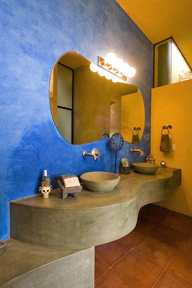 сине желтая ванная