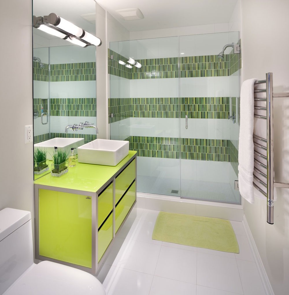 зеленая ванная комната фото