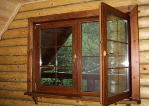 пластикові вікна в дерев'яному будинку