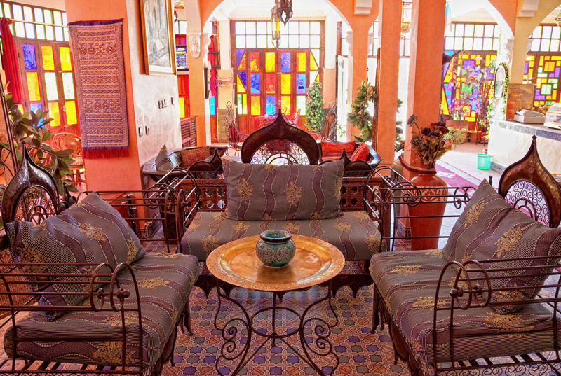 интерьер гостинной в марокканском стиле фото