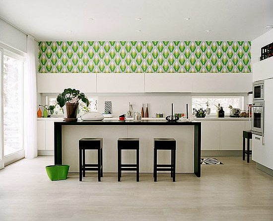 флізелінові шпалери на кухню фото
