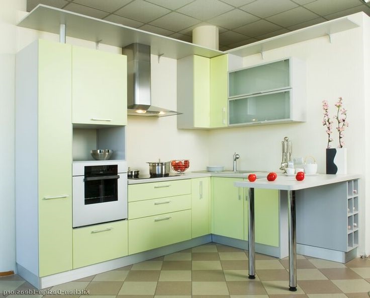 біло зелена кухня
