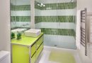 Ванна кімната зеленого кольору