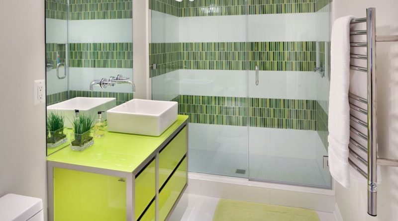 зелена ванна кімната фото