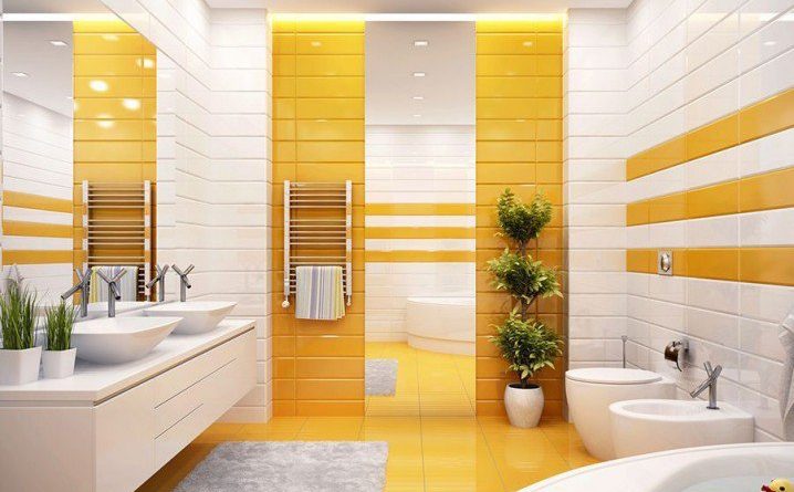 жовта ванна кімната фото