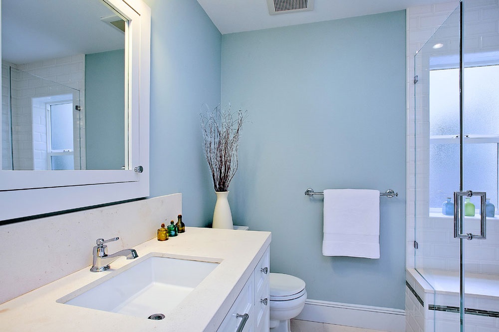 голубая ванная комната фото